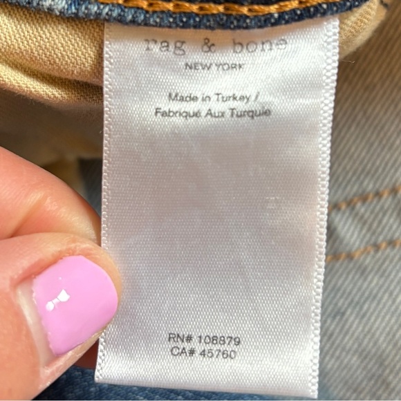 Rag & Bones Maya High Waist Raw Hem Cutoff Denim Hot Shorts Woman’s Sz 31 - Picture 9 of 14